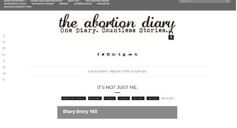 The Abortion Diary website screenshot