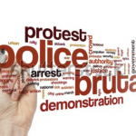 Word cloud related to police brutality